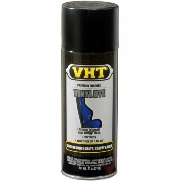 Brand new π€© VHT Vinyl Dye Vinyl & Fabric π§₯ Coating Black Satin Aerosol 11 OZ SP942 β