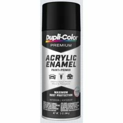 New ⌛ Dupli-Color Premium Acrylic Enamel Flat Black Aerosol 12 OZ PAE102 🥰