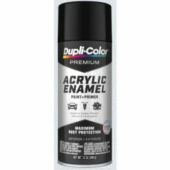 New ❤️ Dupli-Color Premium Acrylic Enamel Semi-Gloss Black Aerosol 12 OZ PAE101 🥰